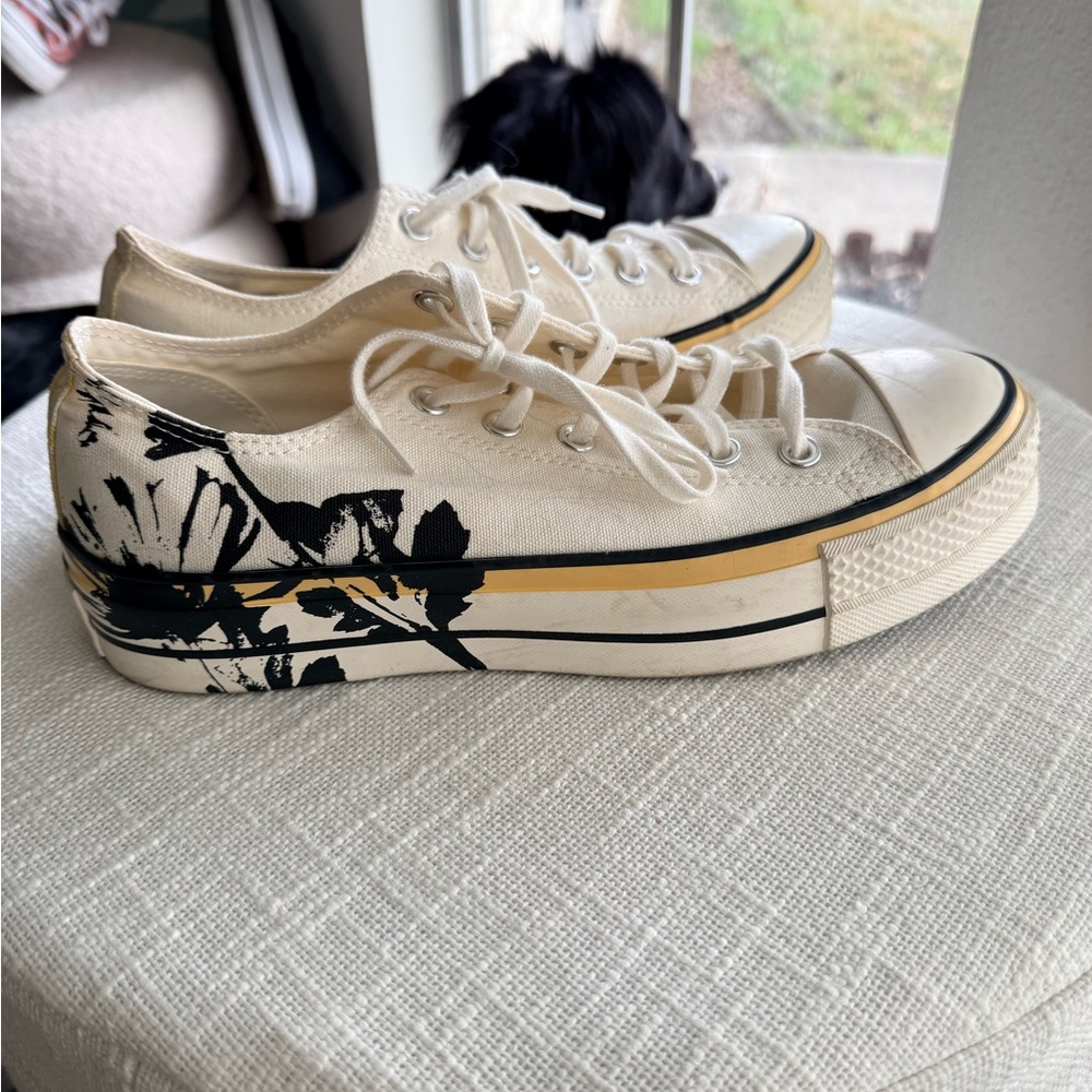 Converse Cream Canvas Sneakers